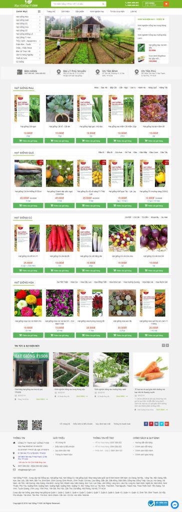 Dịch Vụ Thiết Kế Website Hạt Giống Cây Trồng