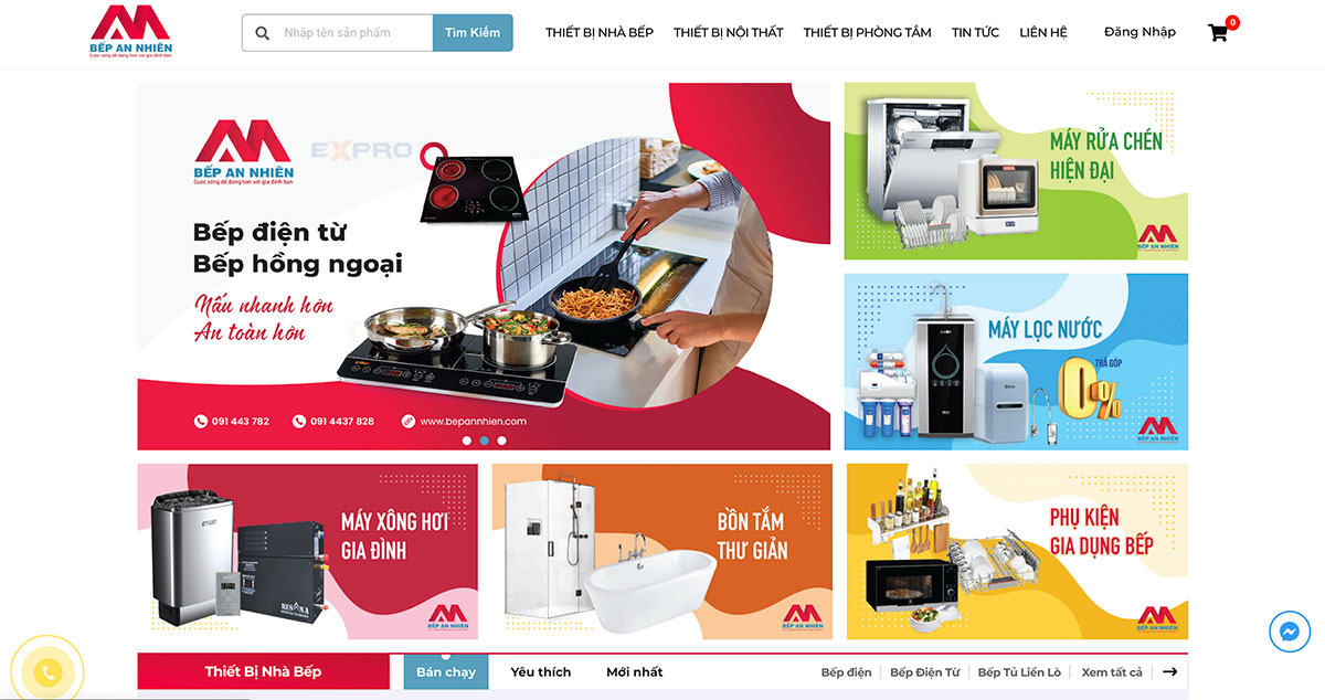 Nền tảng thiết kế website bán thiết bị bếp mà PhucT Digital lựa chọn cho bạn?