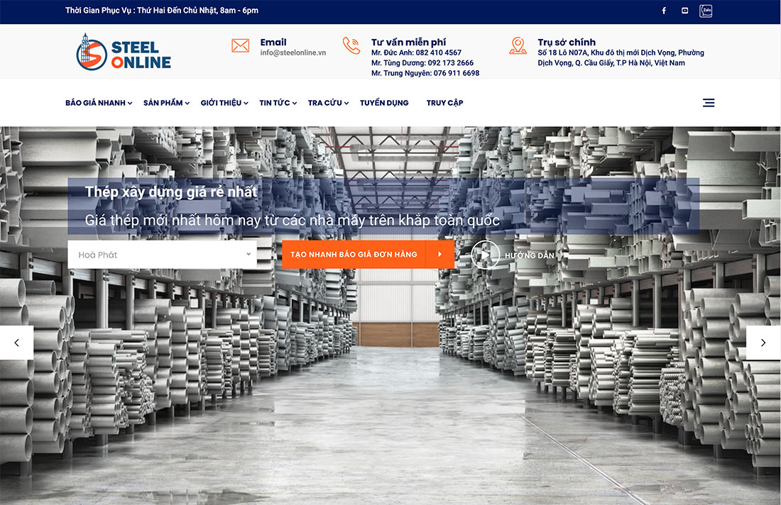 Những Tính Năng Cần Có Của Một Website Sắt Thép Hiệu Quả