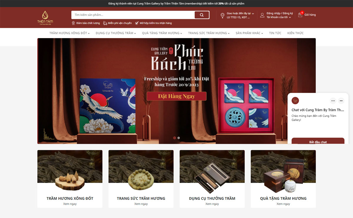 Mẫu Thiết Kế Website Bán Hương Trầm Đẹp, Chuẩn SEO