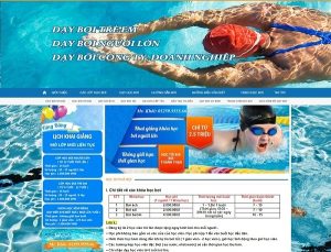 Dịch Vụ Thiết Kế Website Trung Tâm Dạy Bơi