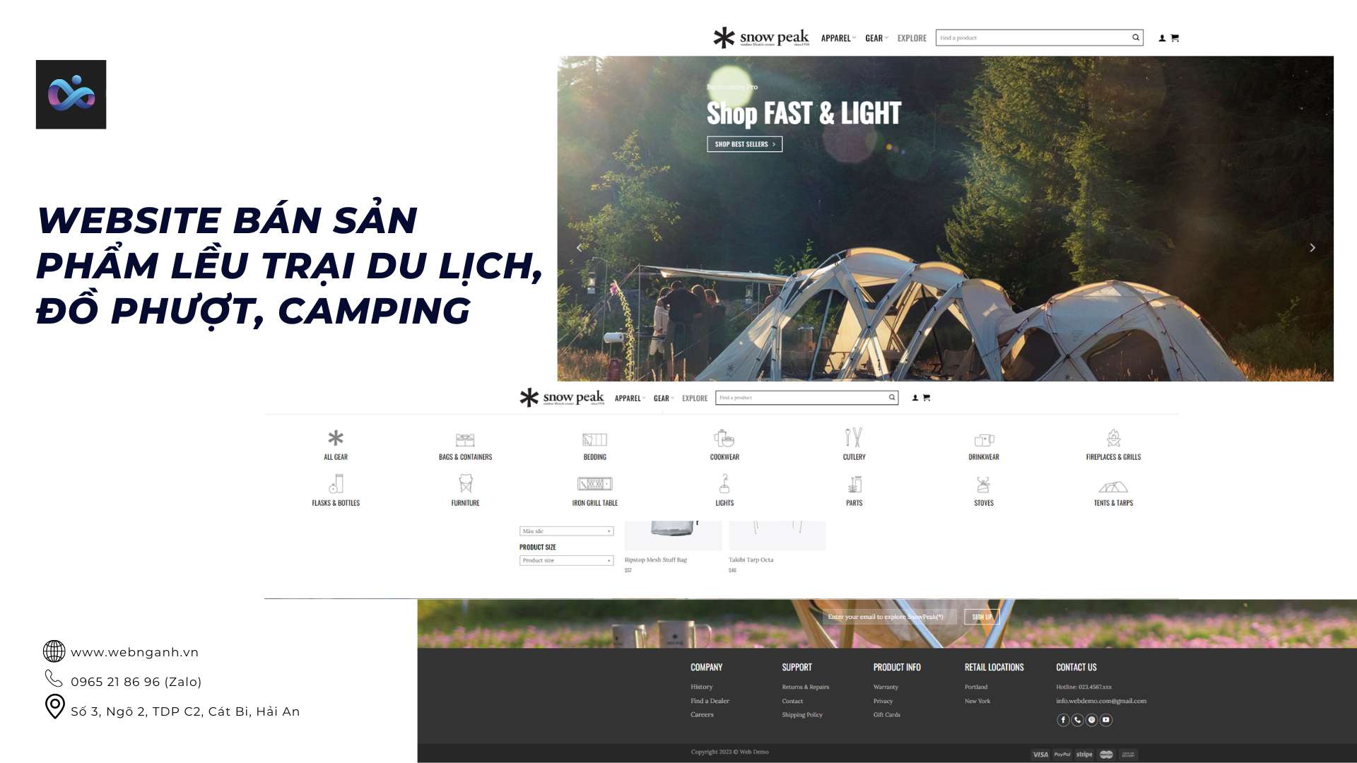Nền Tảng Thiết Kế Website Lều Du Lịch Mà PhucT Digital Lựa Chọn