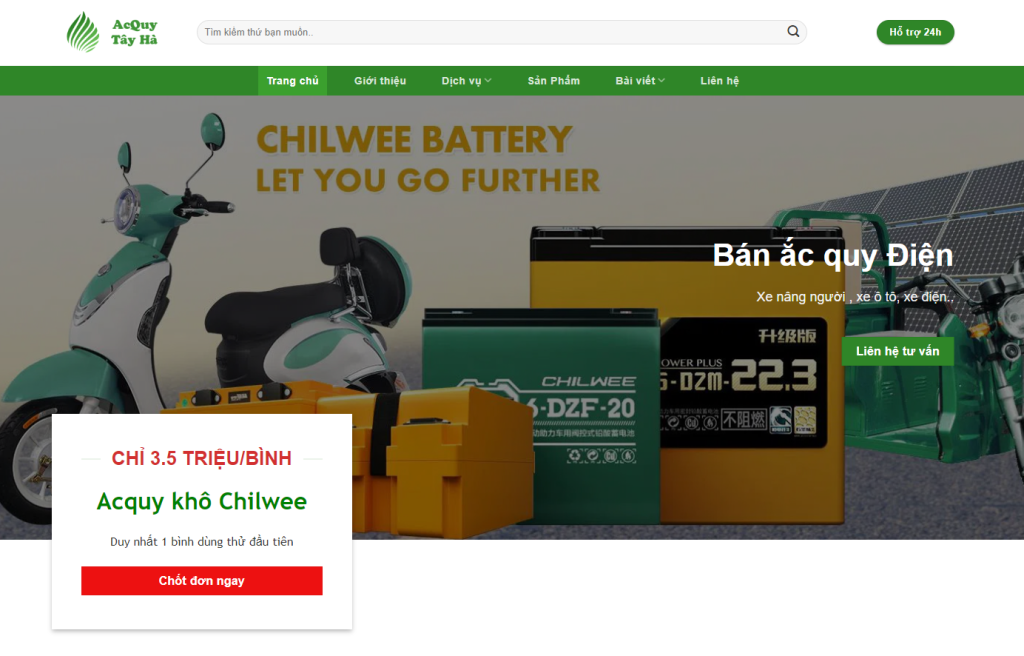 Những Tính Năng Cần Có Của Một Website Bán Ắc Quy Hiệu Quả