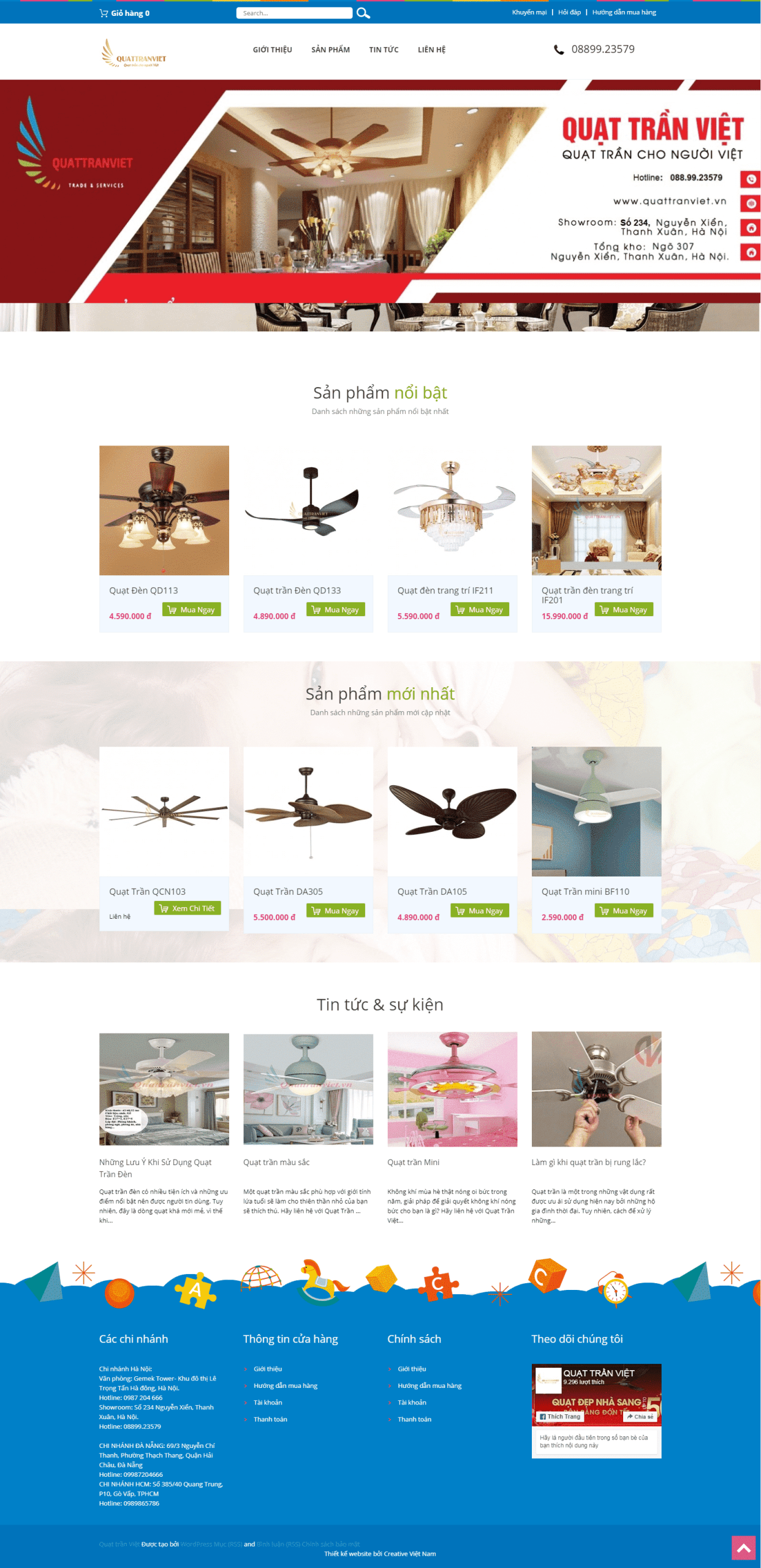 Những Tính Năng Cần Có Của Một Website Bán Quạt Trần Hiệu Quả
