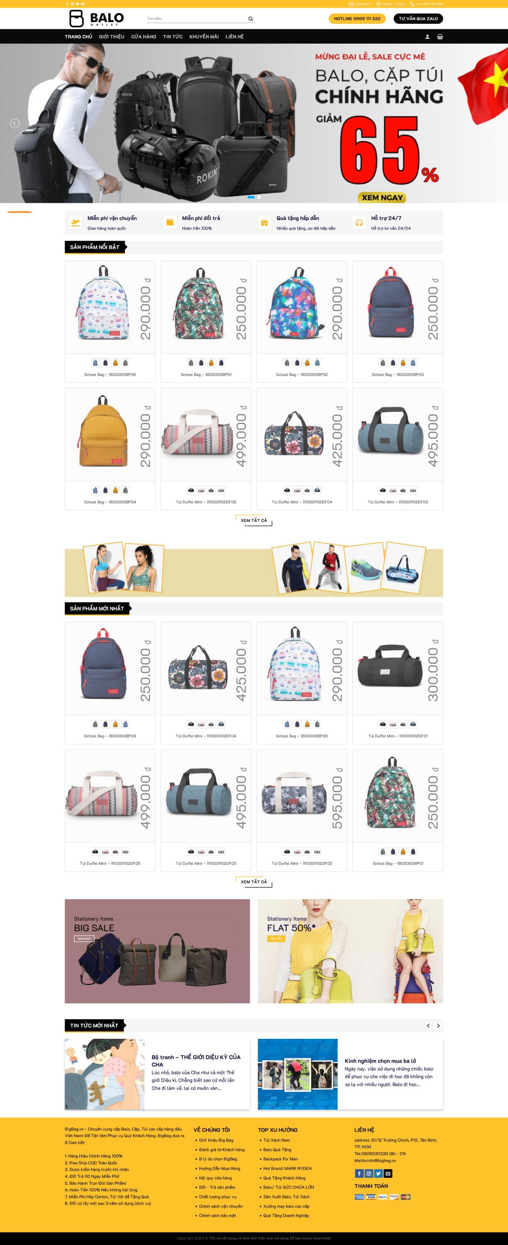 Tại Sao Bạn Cần Thiết Kế Website Bán Balo, Túi Xách, Cặp, Giỏ, Vali?