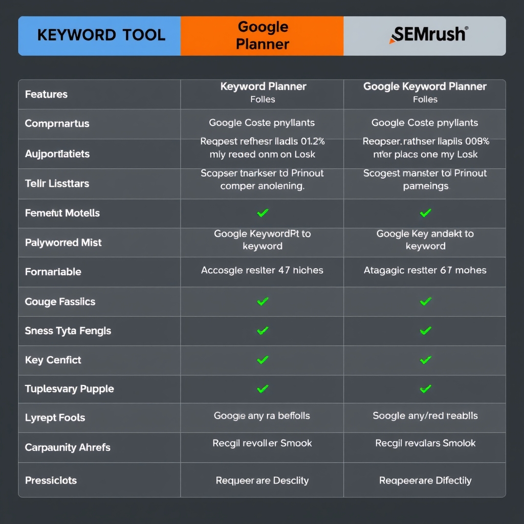 So Sánh Keyword Tool Với Các Công Cụ Nghiên Cứu Từ Khóa Khác
