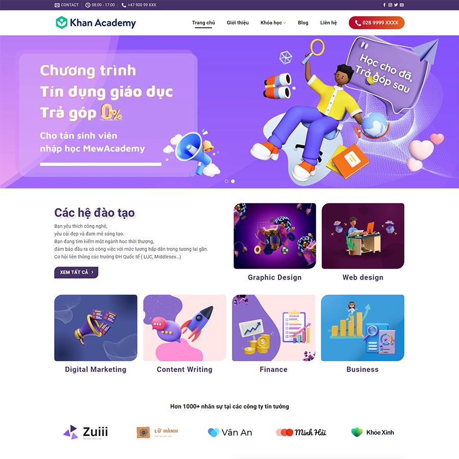 Xu Hướng Thiết Kế Website Giáo Dục, Trường Học Nổi Bật