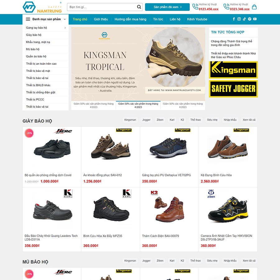 Dịch Vụ Thiết Kế Website Bán Giày