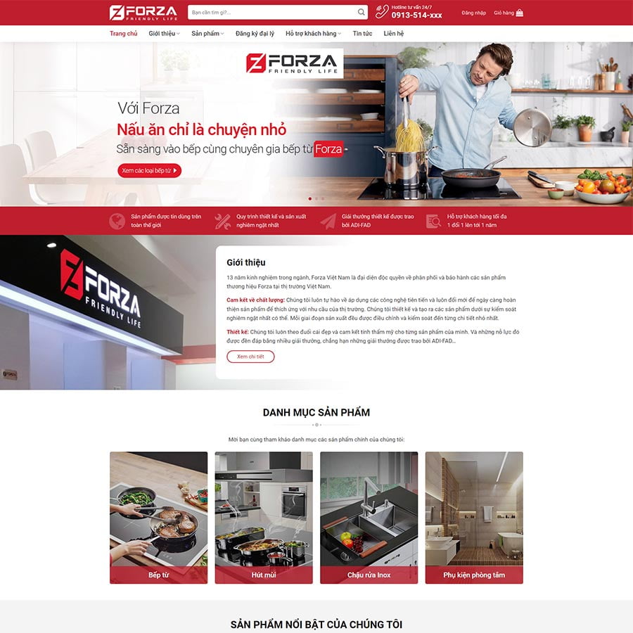 Dịch Vụ Thiết Kế Website Bán Thiết Bị Bếp