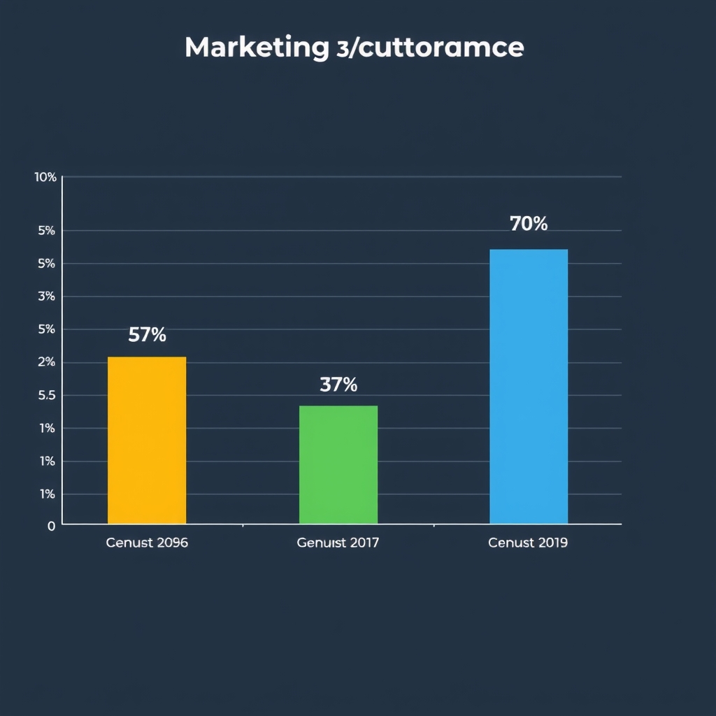 Biểu đồ thể hiện sự tăng trưởng hiệu suất nhờ tự động hóa marketing 
