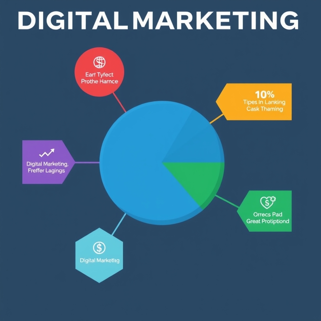 Biểu đồ tròn thể hiện các lợi ích chính của Digital Marketing 