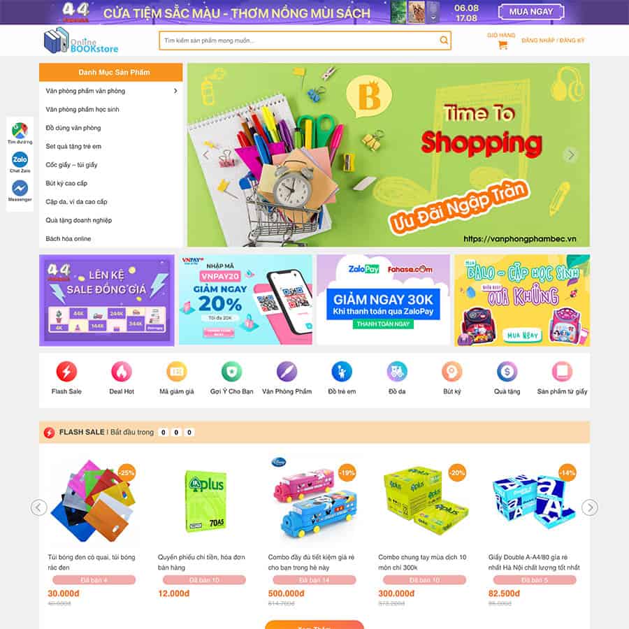 Dịch Vụ Thiết Kế Website Bán Sách