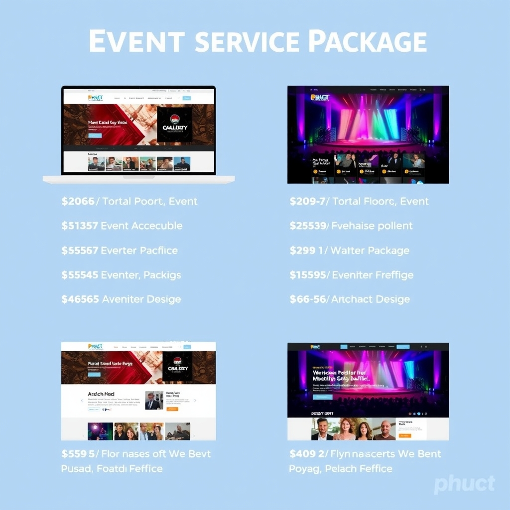 Các Loại Dịch vụ Thiết kế Website Tổ Chức Sự Kiện tại PhucT Digital