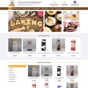 Dịch Vụ Thiết kế Website Bán Dụng Cụ Làm Bánh