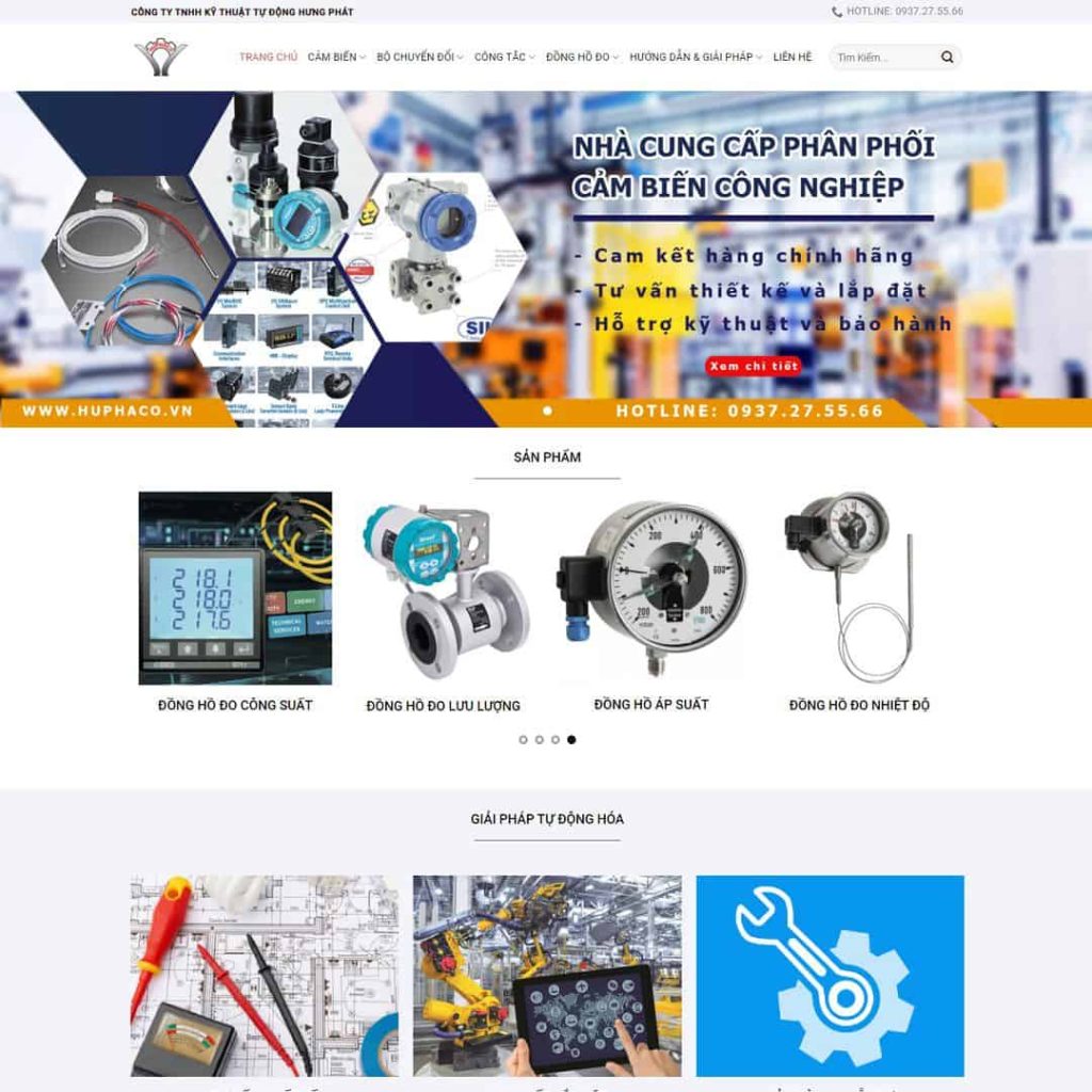 Dịch Vụ Thiết Kế Website Bán Thiết Bị Cảm Biến Công Nghiệp