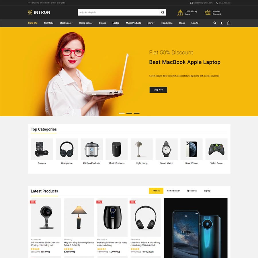 Xu Hướng Thiết Kế Website Bán Đồ Công Nghệ Nổi Bật