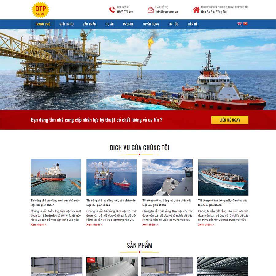 Dịch Vụ Thiết Kế Website Cơ Khí