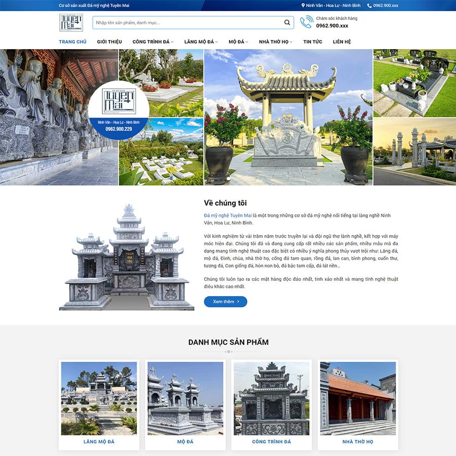 Dịch Vụ Thiết Kế Website Bán Đá Mỹ Nghệ