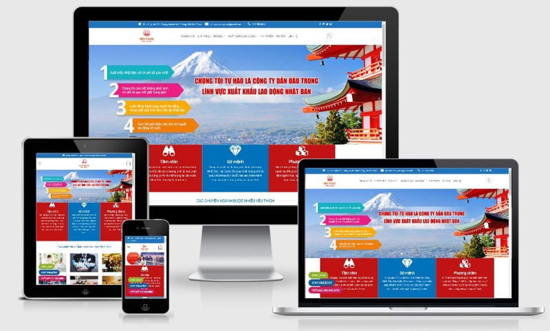 Xu Hướng Thiết Kế Website Xuất Khẩu Lao Động Nổi Bật