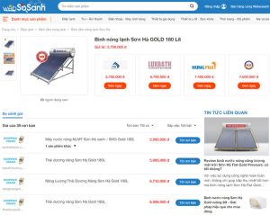 Dịch Vụ Thiết Kế Website Bán Máy Nước Nóng