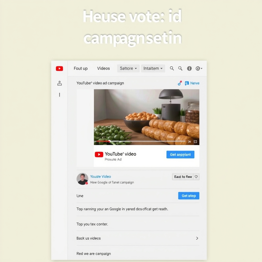 Giao diện thiết lập chiến dịch quảng cáo Video trên Google Ads 