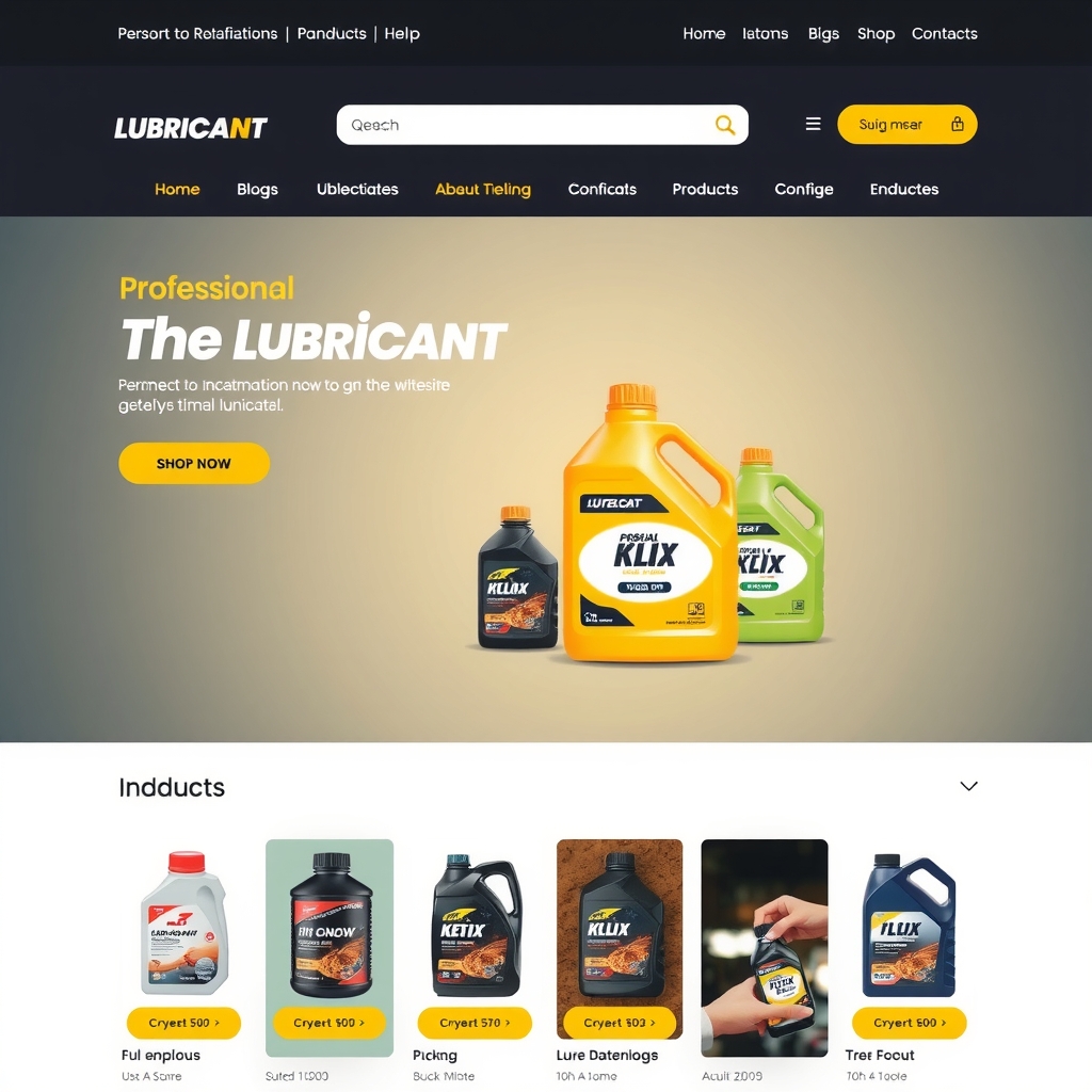 Dịch Vụ Thiết Kế Website Bán Dầu Nhớt Công Nghiệp