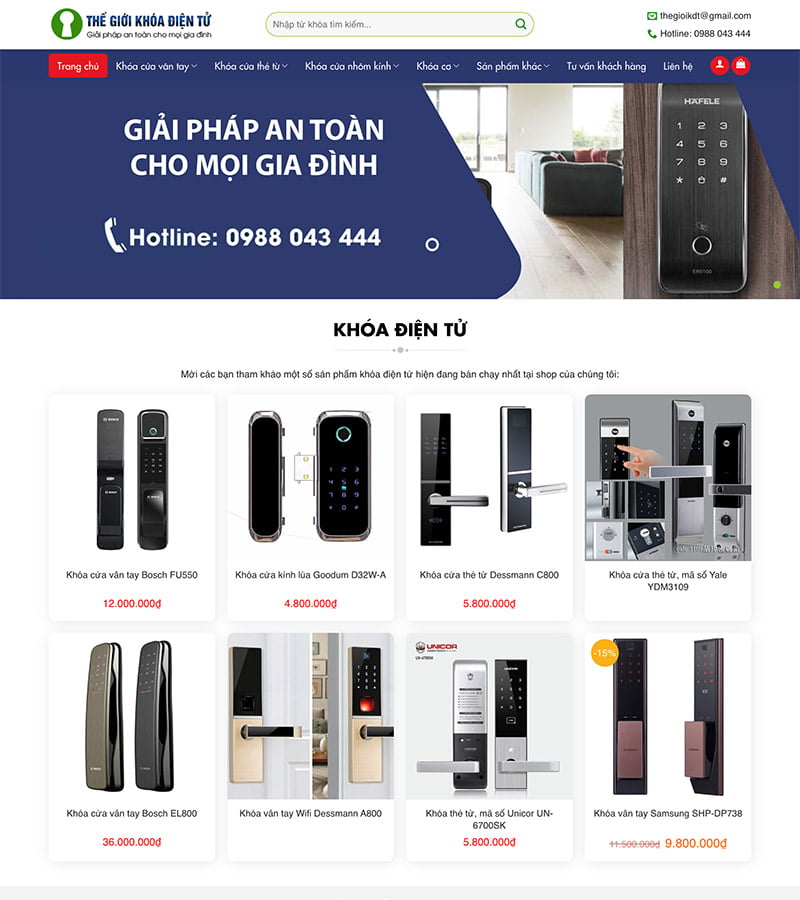 Xu Hướng Thiết Kế Website Bán Khóa Điện Tử Nổi Bật