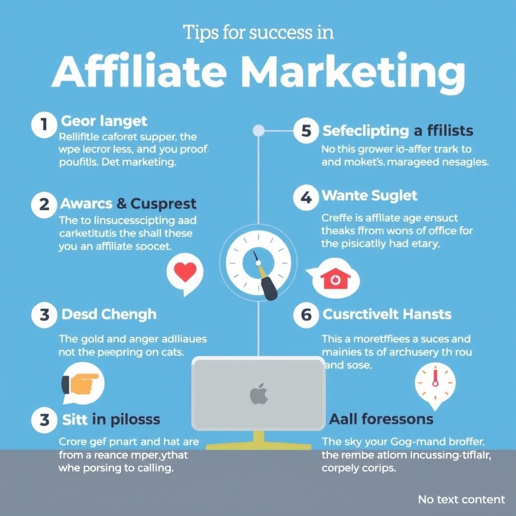 Infographic các lời khuyên để thành công với Affiliate Marketing 