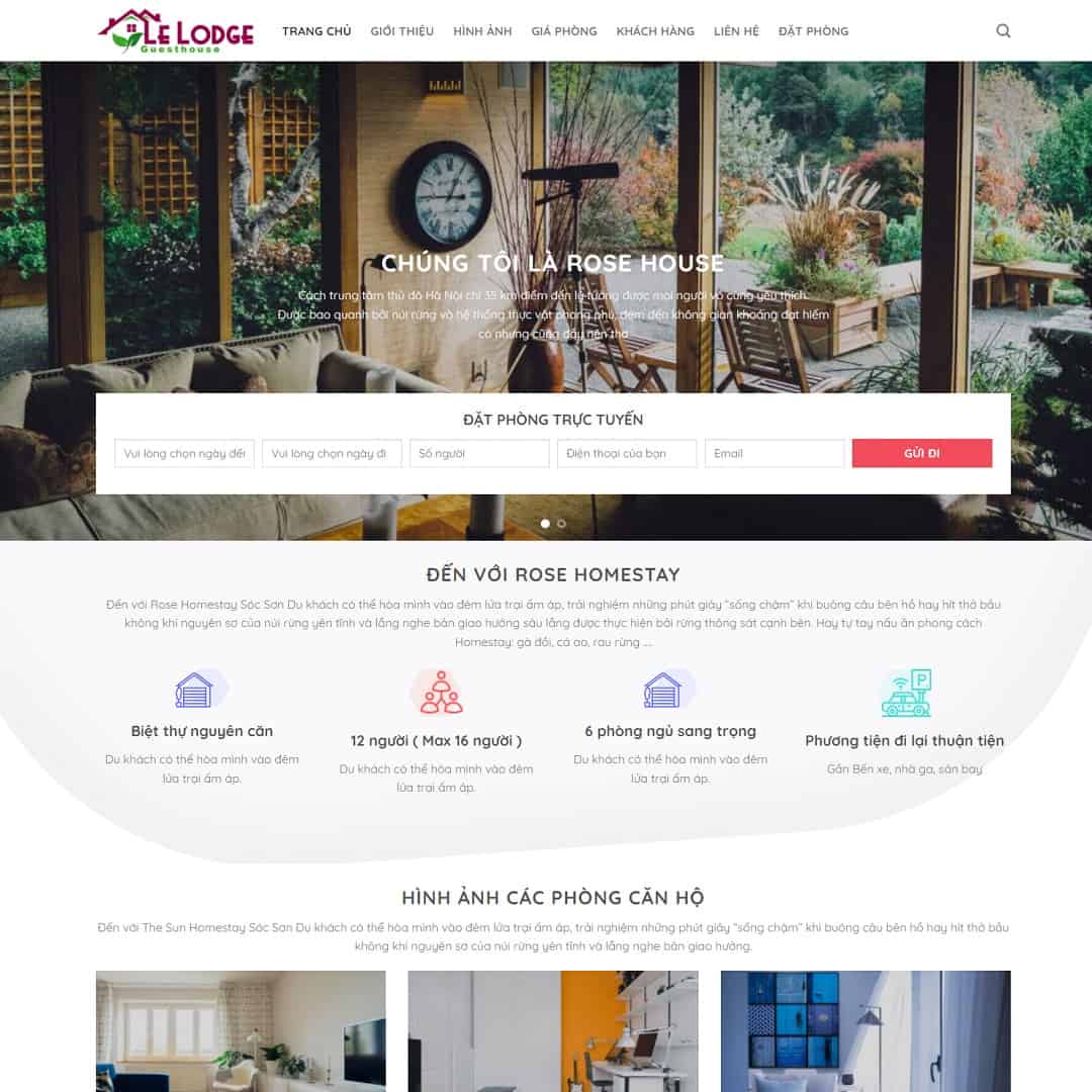 Mẫu Thiết Kế Website Khách Sạn Đẹp, Chuẩn SEO