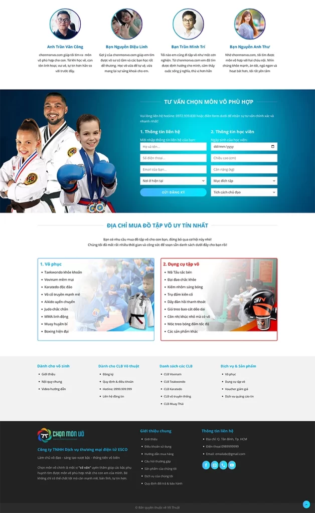 Mẫu Landing Page Khóa Học