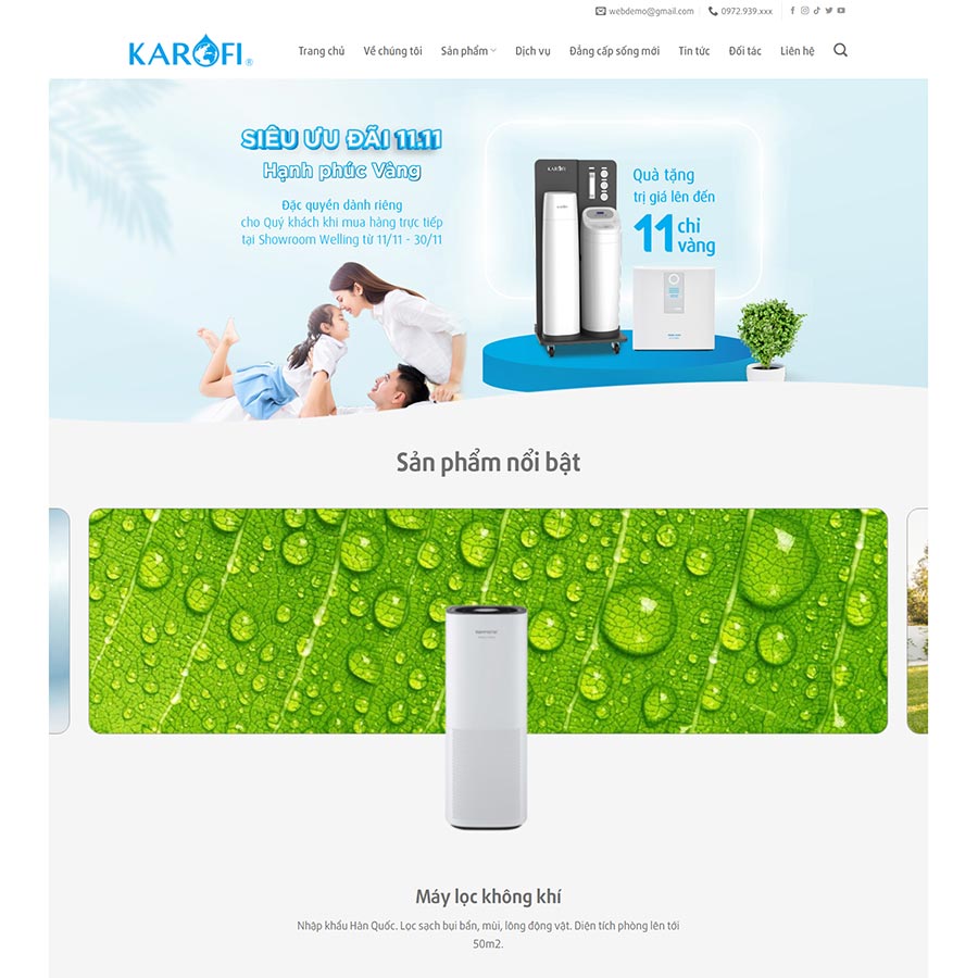 Dịch Vụ Thiết Kế Website Bán Máy Lọc Nước