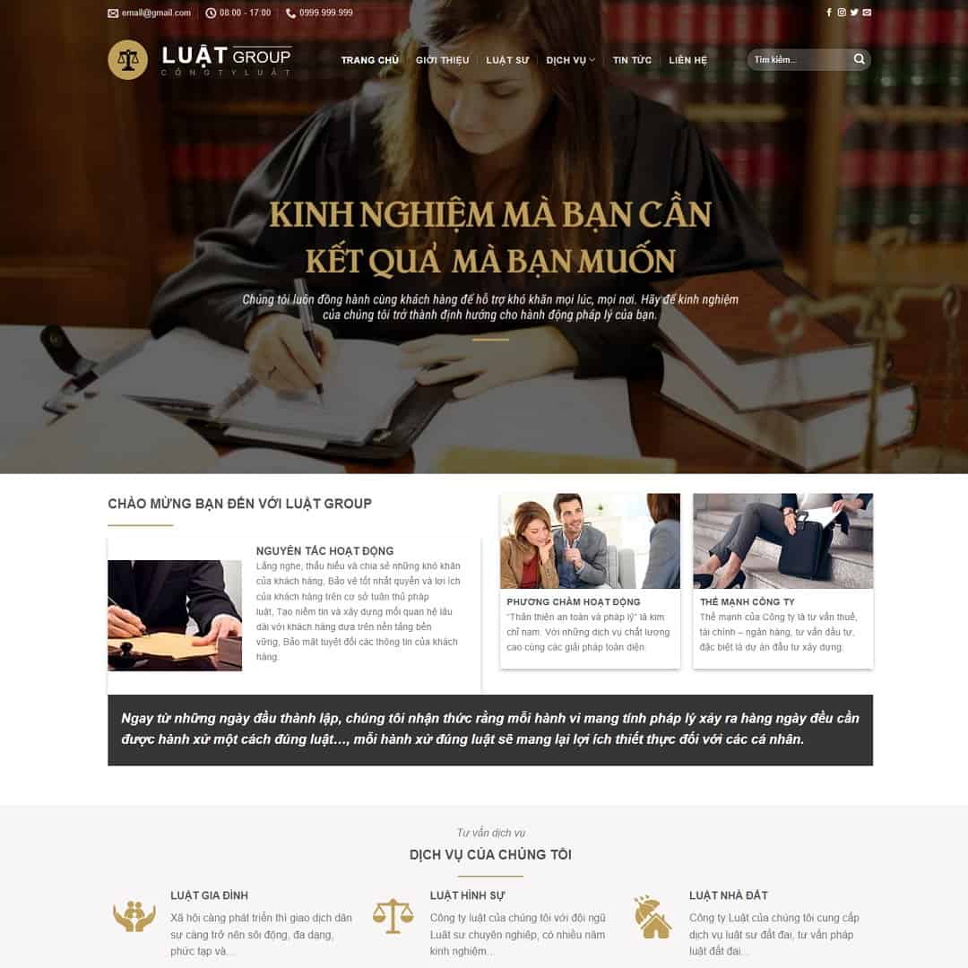 Xu Hướng Thiết Kế Website Công ty Luật Nổi Bật
