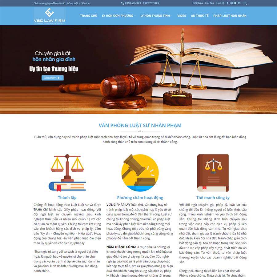 Dịch Vụ Thiết Kế Website Công Ty Luật