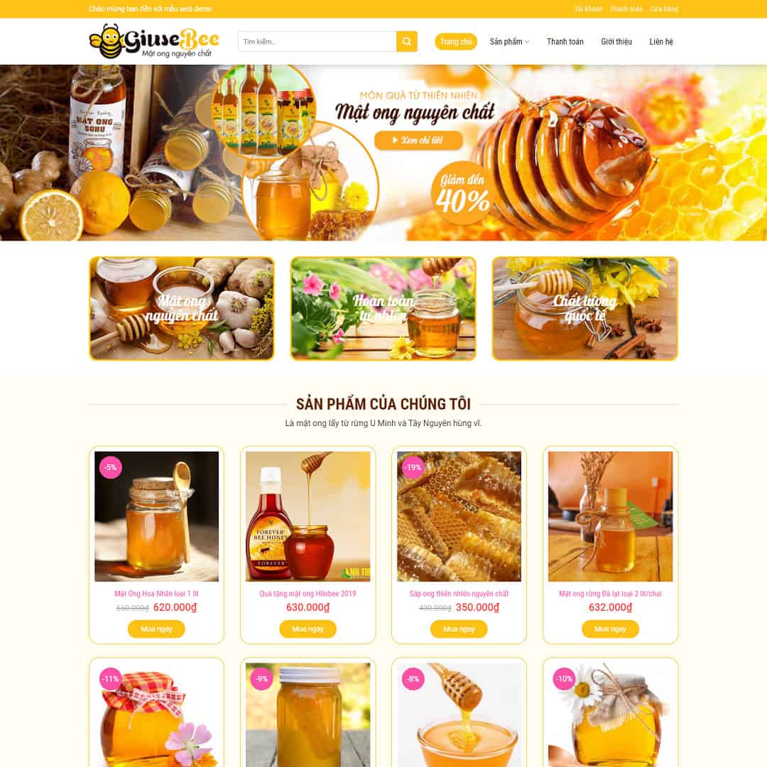 Xu Hướng Thiết Kế Website Bán Mật Ong Nổi Bật