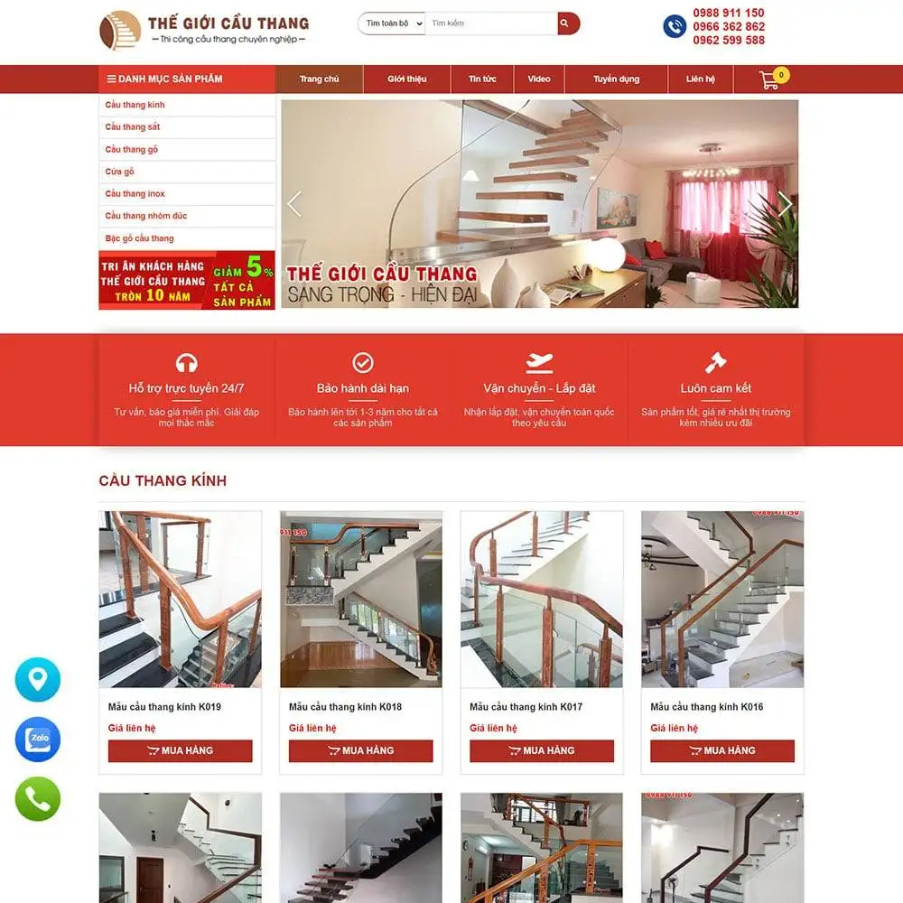 Dịch Vụ Thiết Kế Website Thi Công Cầu Thang