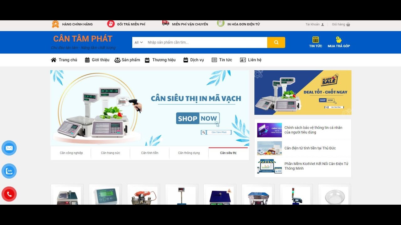 Xu Hướng Thiết Kế Website Bán Cân Nổi Bật