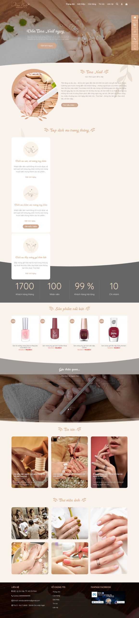 Các Loại Dịch Vụ Thiết Kế Website Spa