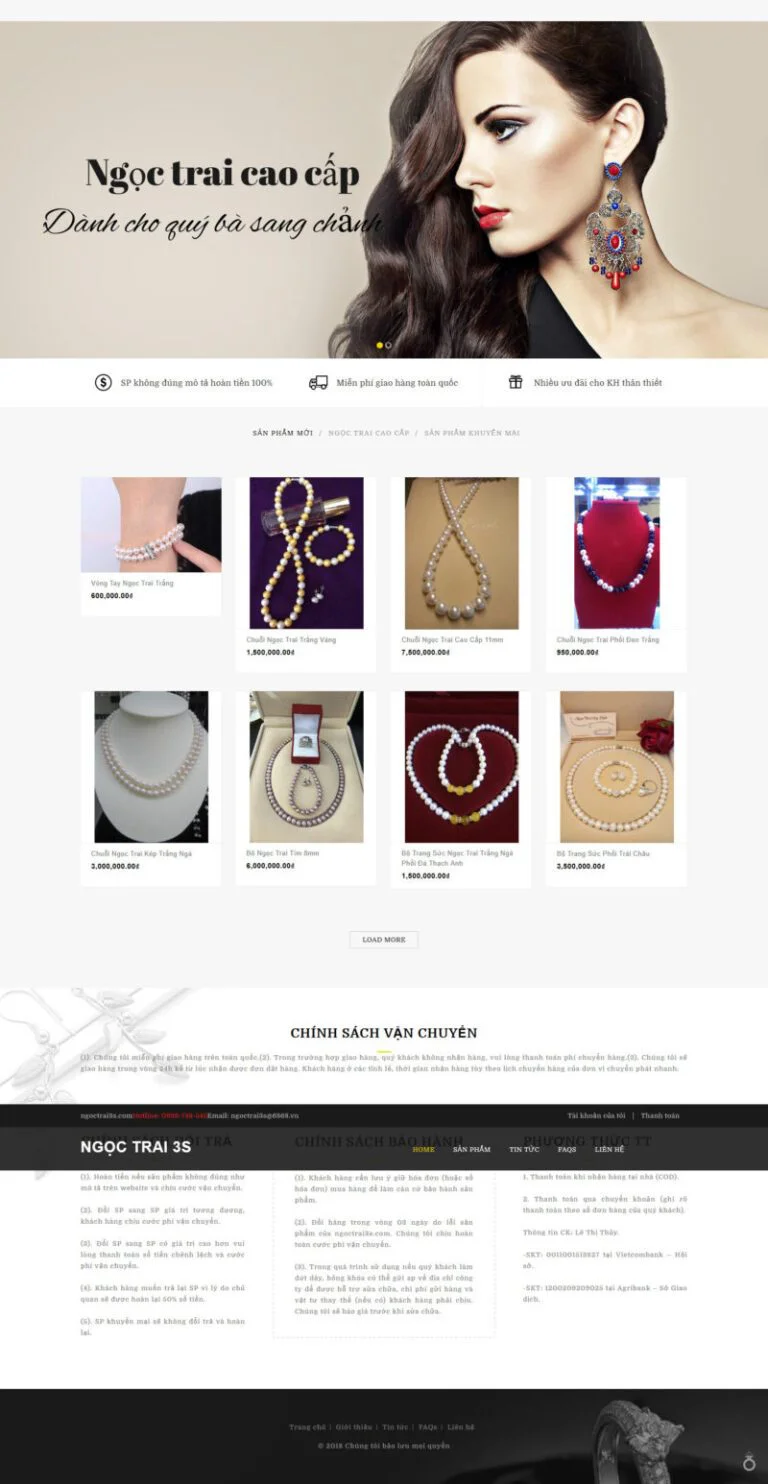 Tại sao bạn cần thiết kế website bán ngọc trai?