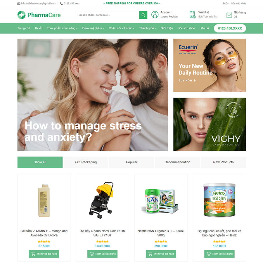 Mẫu Thiết Kế Website Nhà Thuốc Đẹp, Chuẩn SEO: Điểm Nhấn Thu Hút Khách Hàng