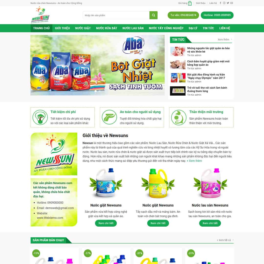 Tại Sao Bạn Cần Thiết Kế Website Bán Bột Giặt, Nước Tẩy Rửa?
