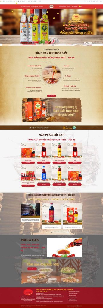 Dịch Vụ Thiết Kế Website Bán Nước Mắm