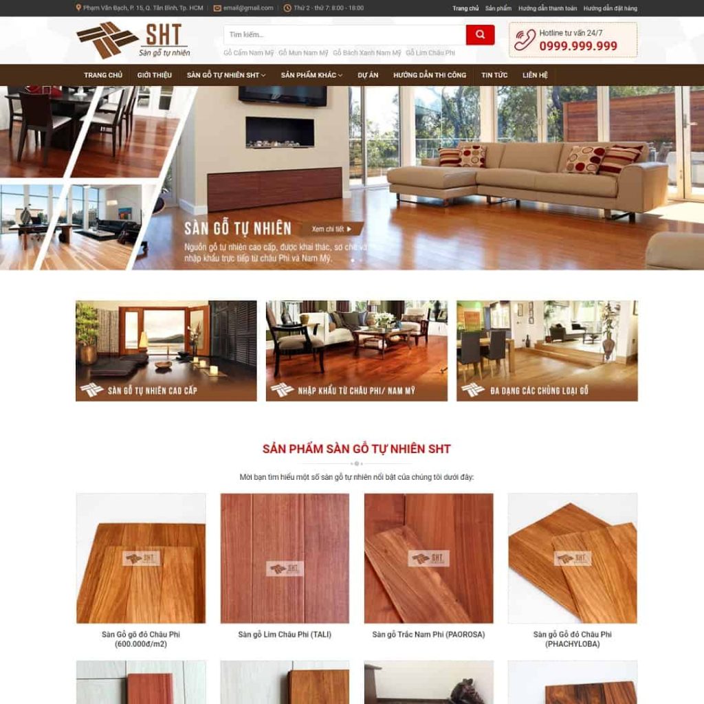 Dịch Vụ Thiết Kế Website Ván Gỗ Nhựa
