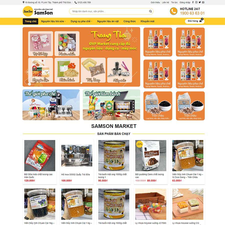Mẫu Thiết Kế Website Quán Trà Sữa Đẹp, Chuẩn SEO