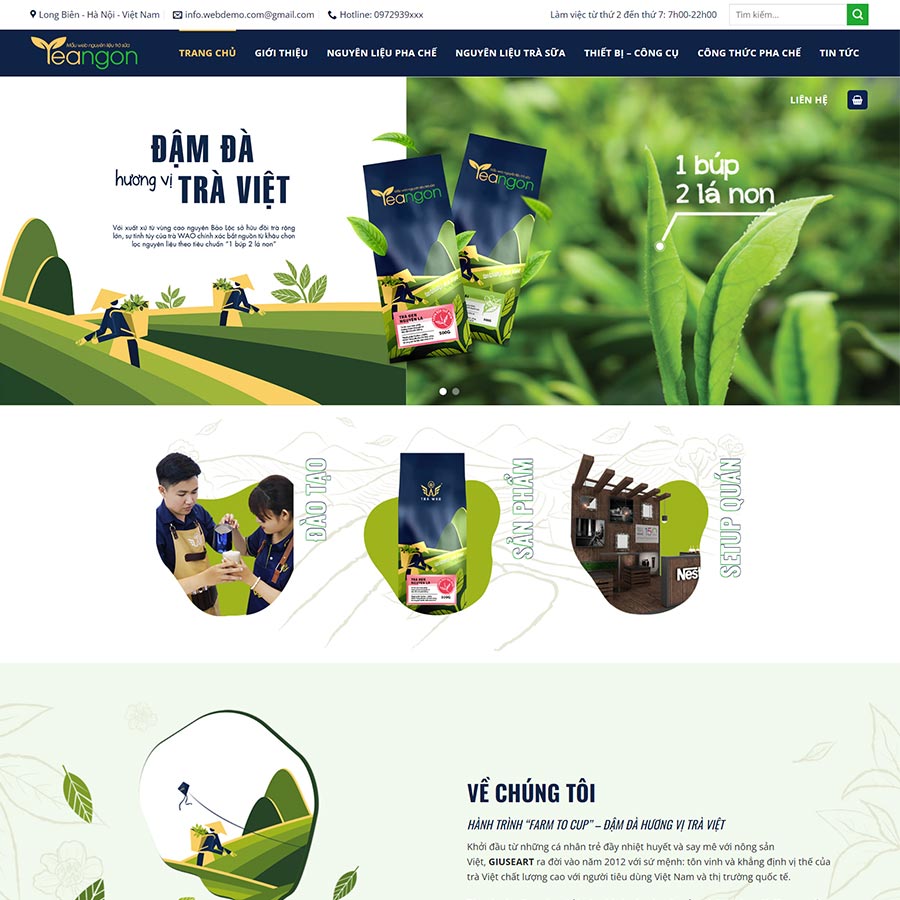 Dịch Vụ Thiết Kế Website Quán Trà Sữa