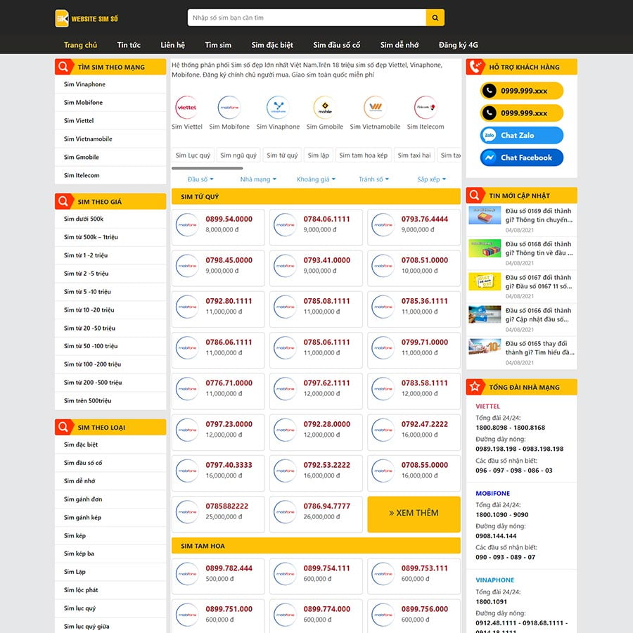 Quy Trình Thiết Kế Website Bán Sim Chuyên Nghiệp tại PhucT Digital