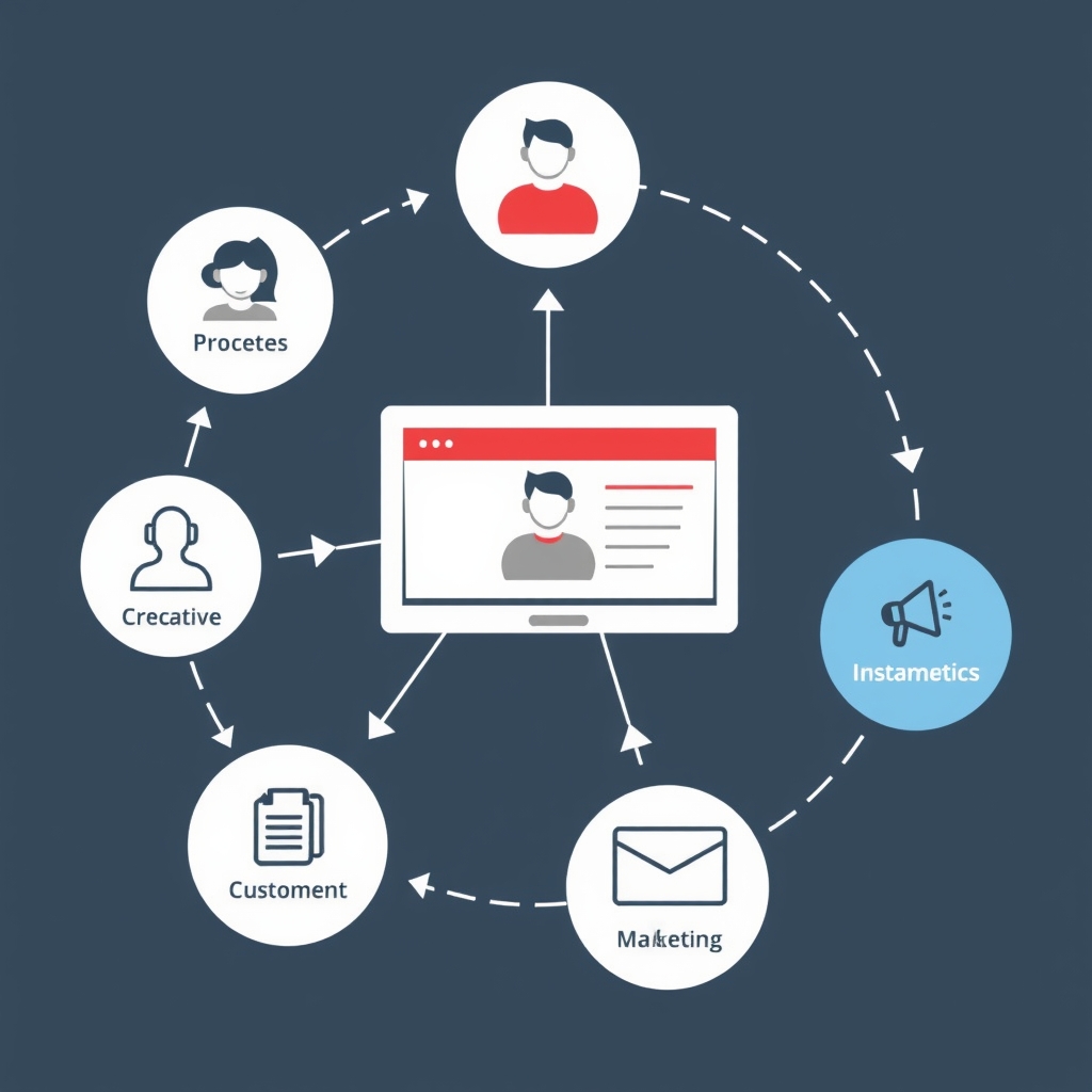 Sơ đồ quy trình chăm sóc khách hàng online tích hợp các kênh Digital Marketing 