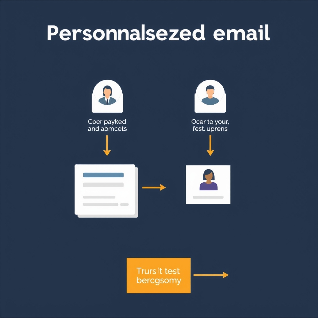 Sơ đồ thể hiện luồng email cá nhân hóa dựa trên hành vi khách hàng 