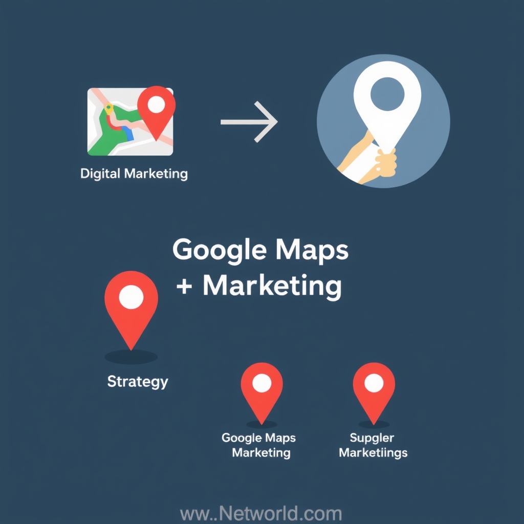 Sơ đồ tích hợp Google Maps Marketing vào chiến lược Digital Marketing tổng thể 