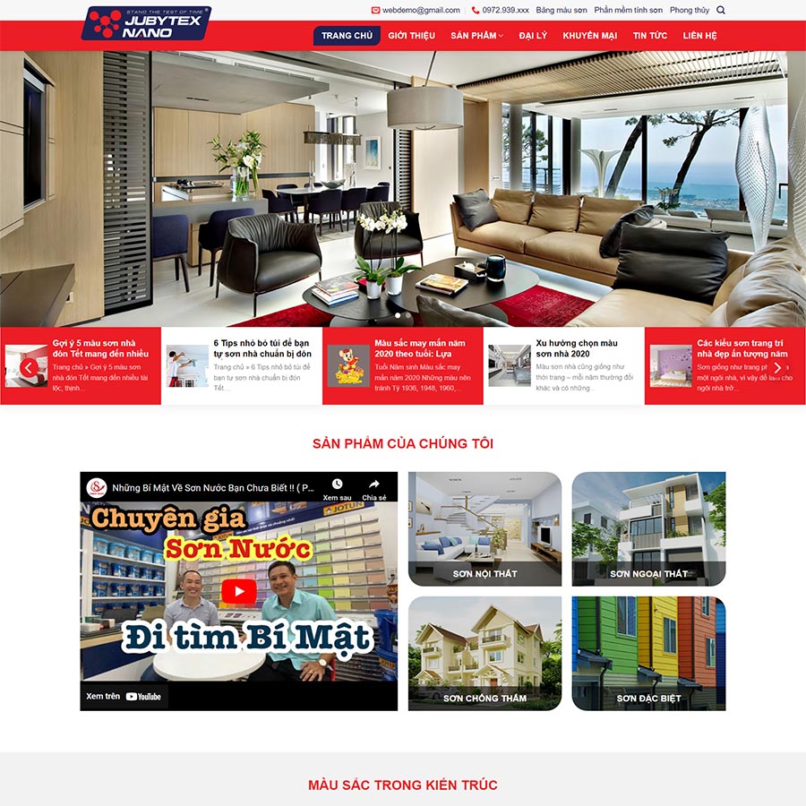 Xu Hướng Thiết Kế Website Bán Sơn Nổi Bật