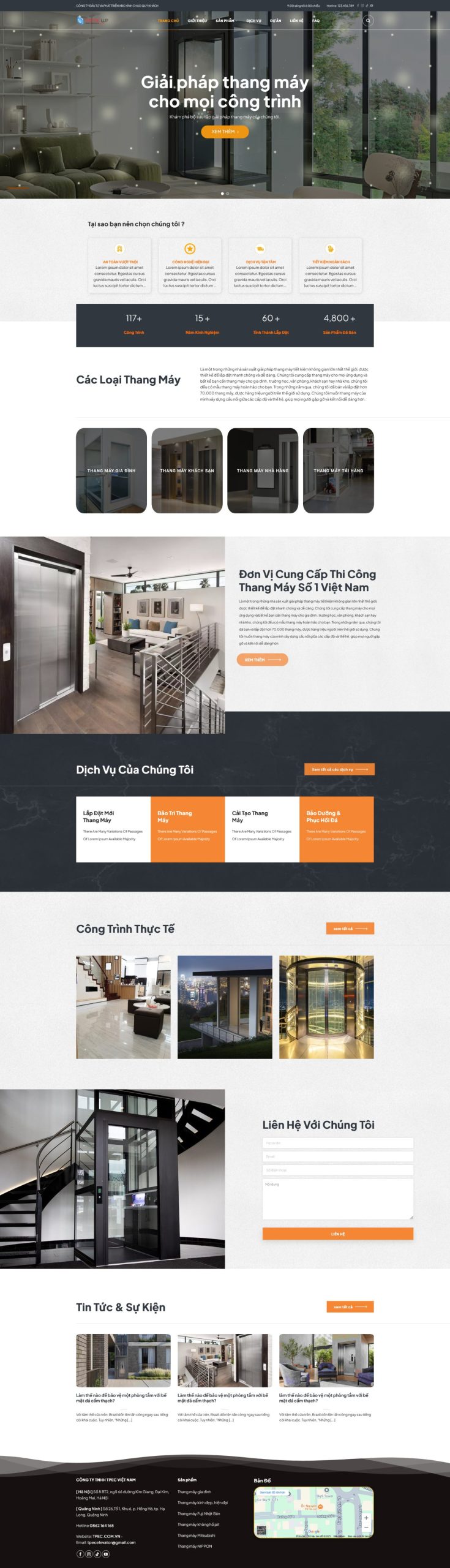 Tại Sao Doanh Nghiệp Thang Máy Cần Thiết Kế Website Chuyên Nghiệp?